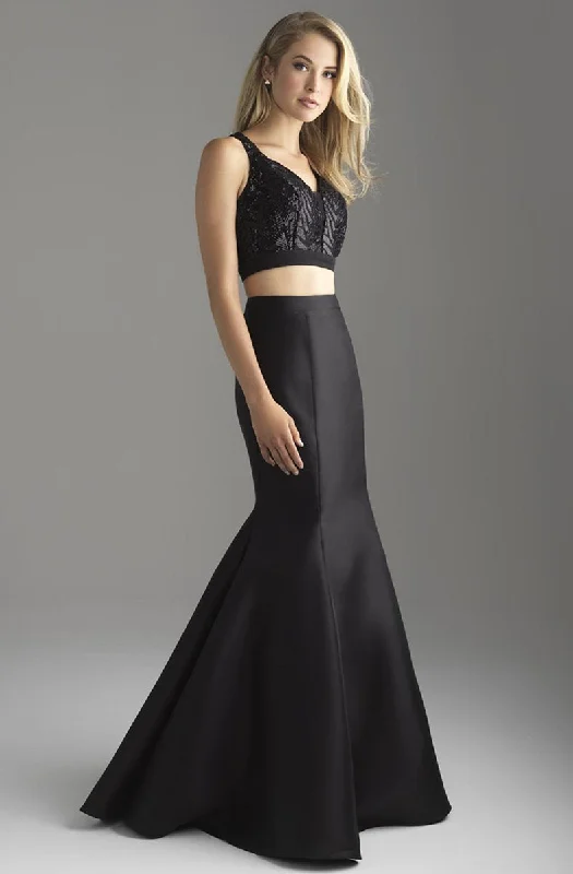 Formal Dress for Holiday PartiesMadison James - Sleeveless Mikado Sequin Mermaid Gown18-637SC