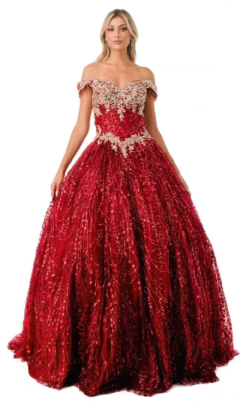 Formal Dress for Talent ShowsAspeed Design L2364 - Lace-Up Glitter Ballgown