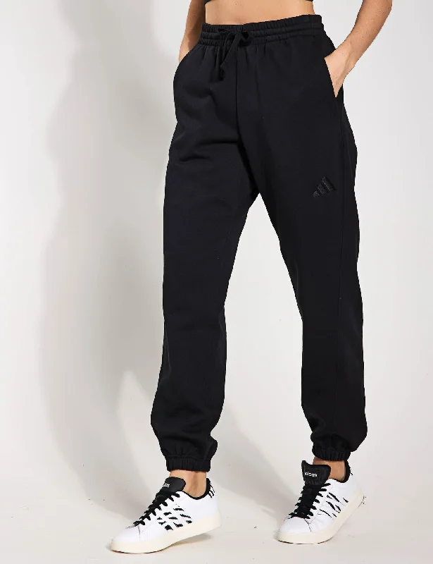 women's satin pantsALL SZN Fleece Loose Joggers - Black