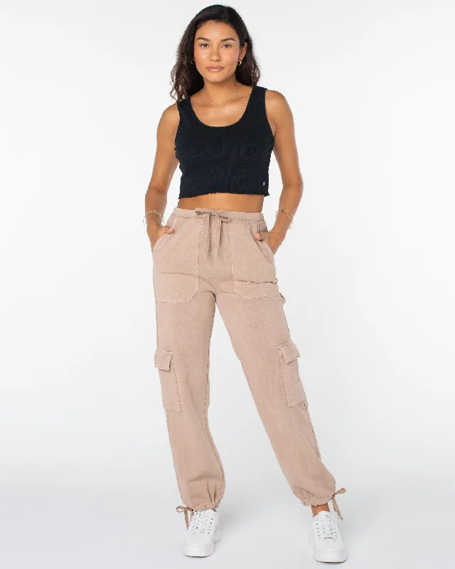 women's skiing pantsDouble Up Cargo Sweatpants - Warm Taupe