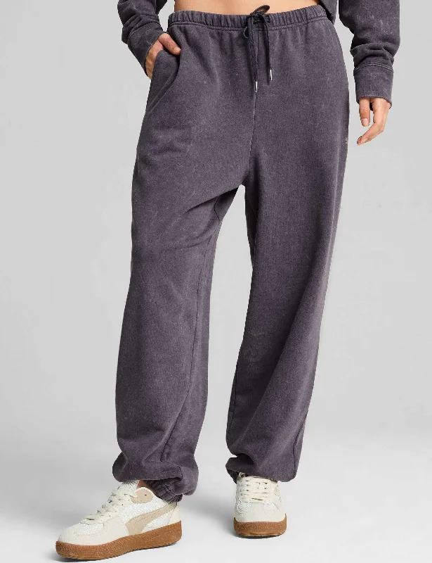 women's cotton pantsDARE TO Relaxed Washed Pants - Galactic Grey