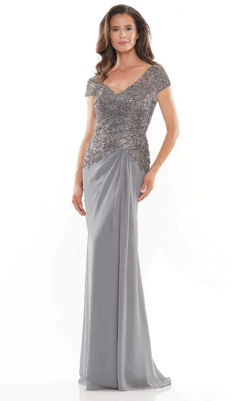 Formal Dress for Ballet PerformancesRina Di Montella - RD2743 Beaded V-Neck Formal Gown