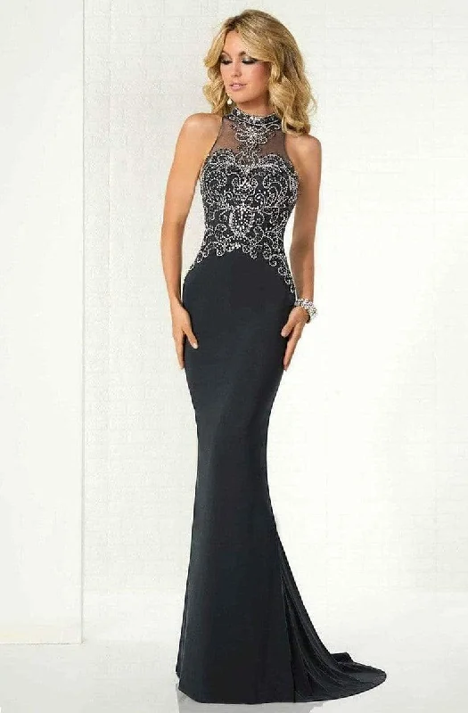 Formal Dress for Emmy AwardsTiffany Designs - 46148SC Embellished Halter Sheath Gown