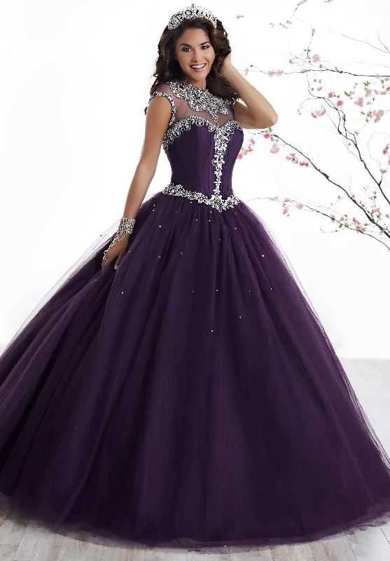 Formal Dress for EveningsFiesta Gowns - 56324SC Sequined Cap Sleeves Ballgown