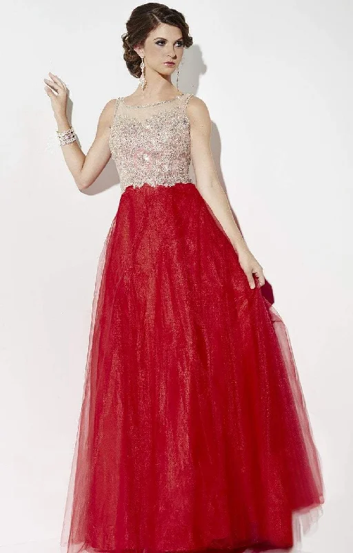 Formal Dress for Semi-Formal EventsStudio 17 - 12575SC Sleeveless Corded Lace Tulle A-Line Gown