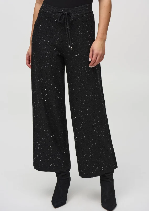 women's cargo pantsJoseph Ribkoff - Sequined Sweater Knit Culotte Pants -SALE