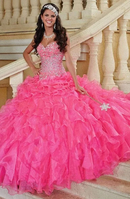 Formal Dress for Cruise Ship EventsTiffany Designs - 56247SC Ruffles and Bejeweled Ballgown