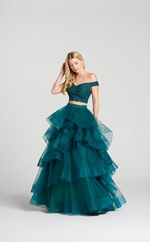 Formal Dress for Opera NightsEllie Wilde - EW118040 Off Shoulder Ruffled Ballgown