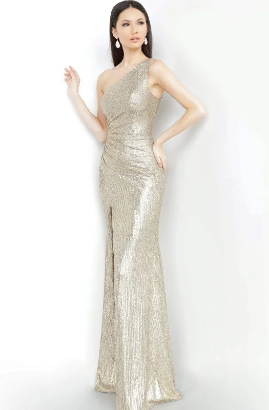 Formal Dress Rental ServicesJovani - JVN4734 One Shoulder Ruched Metallic Gown