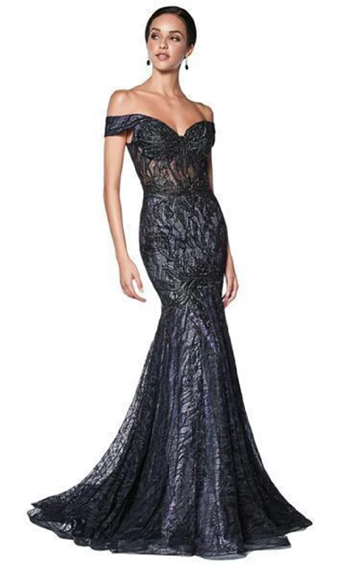 Formal Dress for Business EventsCinderella Divine - KC874SC Sweetheart Lace Pleated Gown