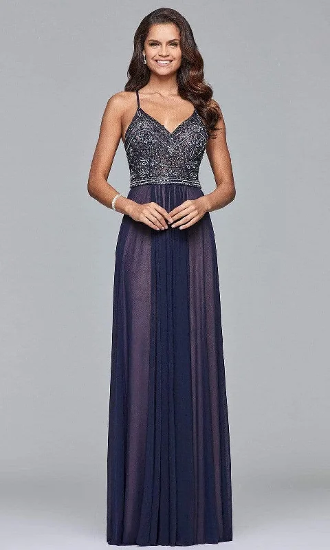 Formal Dress for Sailing RegattasFaviana - 10020SC Spaghetti Straps Open Back Flowy Long Gown