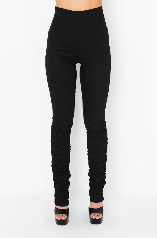 women's maternity pantsX.O HIGH RISE STACKED DENIM BLACK