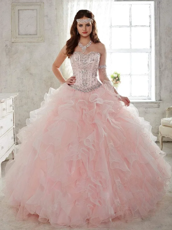 Formal Dress for Black-Tie Optional EventsQuinceanera Collection - 26811SC Beaded Detachable Ballgown