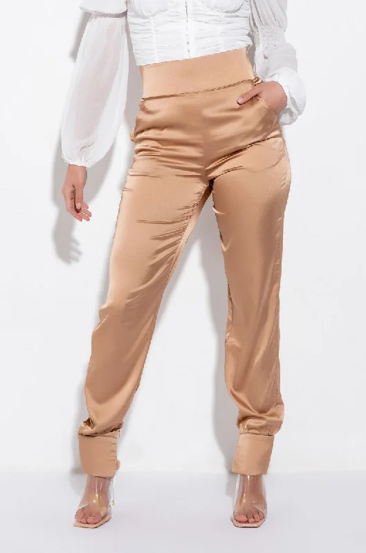 women's fall pantsSTARS IN THE SKY RHINESTONE SATIN PANTS