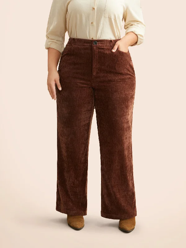 women's affordable pantsMid Rise Chenille Bootcut Pants