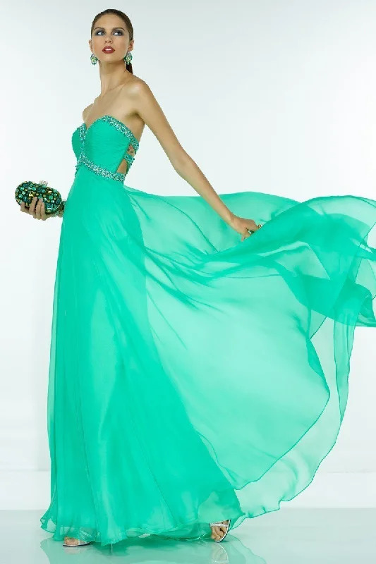 Formal Dress for Creative ThemesAlyce Paris - Embellished Strappy Back Flowy Chiffon Gown 35785SC