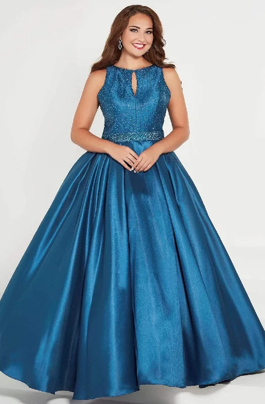 Formal Dress for Hotel GalasTiffany Designs - 16386SC Halter Open Back Pleated Ballgown