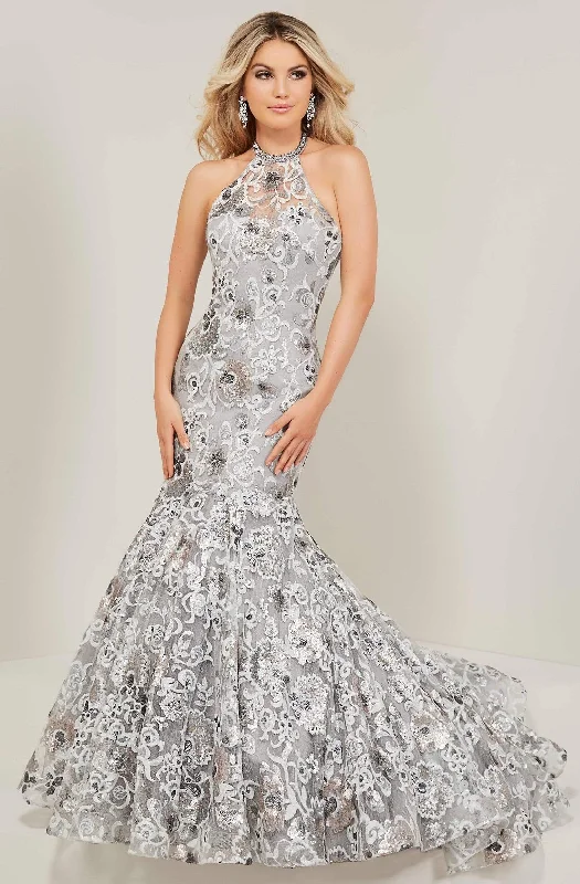 Formal Dress for Large WeddingsTiffany Designs - 16366SC Sleeveless Floral Sequin Long Gown