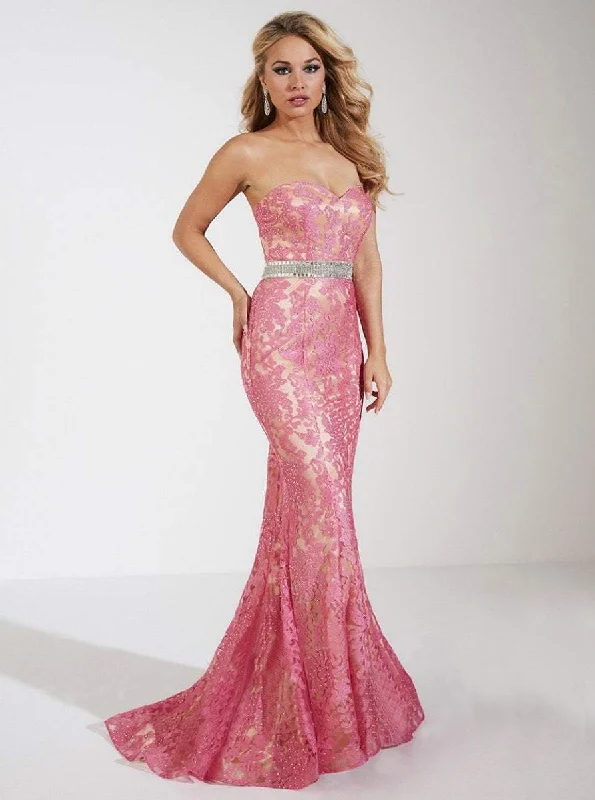 Formal Dress for Sports AwardsPanoply - 14750SC Strapless Floral Trumpet Gown