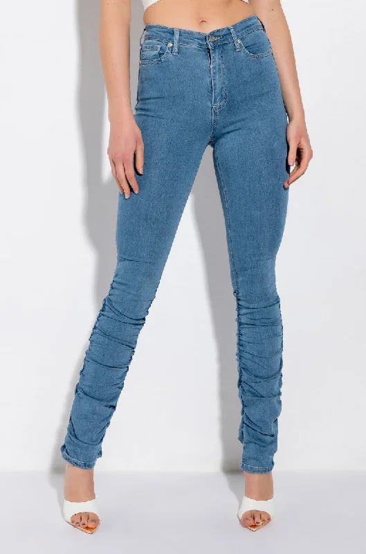 women's convertible pantsANITTA STACKED HIGH WAISTED SKINNY JEANS