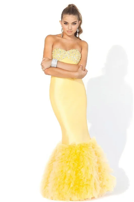 Formal Dress for Formal DancesBlush by Alexia Designs - 9300SC Strapless Fitted Ruflled Mermaid Gown