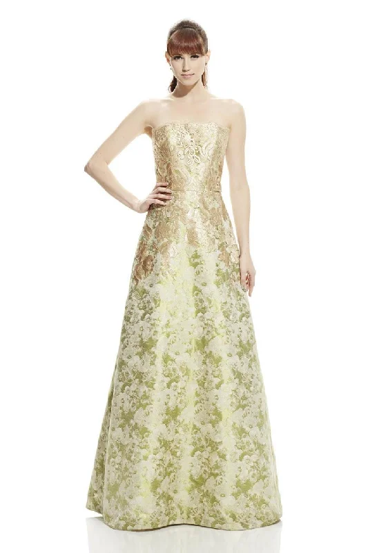 ELEGANT Formal Dress DesignsTheia - 882755SC Straight Across Floral Brocade A-Line Gown