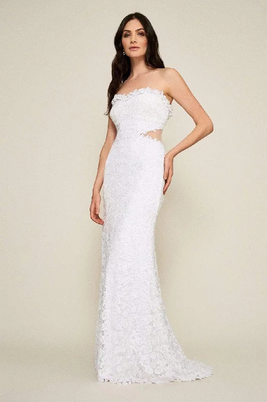 Formal Dress for New Year's EveTadashi Shoji - BCR18861LBR Semi-Sweetheart Lace Bridal Gown