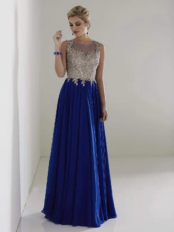 Formal Dress for Charity AwardsChristina Wu Elegance - 20215SC Sleeveless Metallic Lace Gown