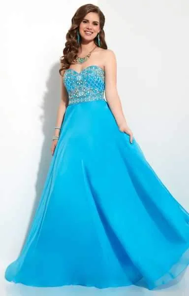 Formal Dress for Summer WeddingsStudio 17 - 12610SC Strapless Beaded Waistband Long Gown