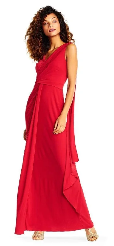 Formal Dress Alterations Near MeAdrianna Papell - Gathered Bodice Draped Jersey Gown AP1E202251 - 1 pc Cardinal In Size 6 Available