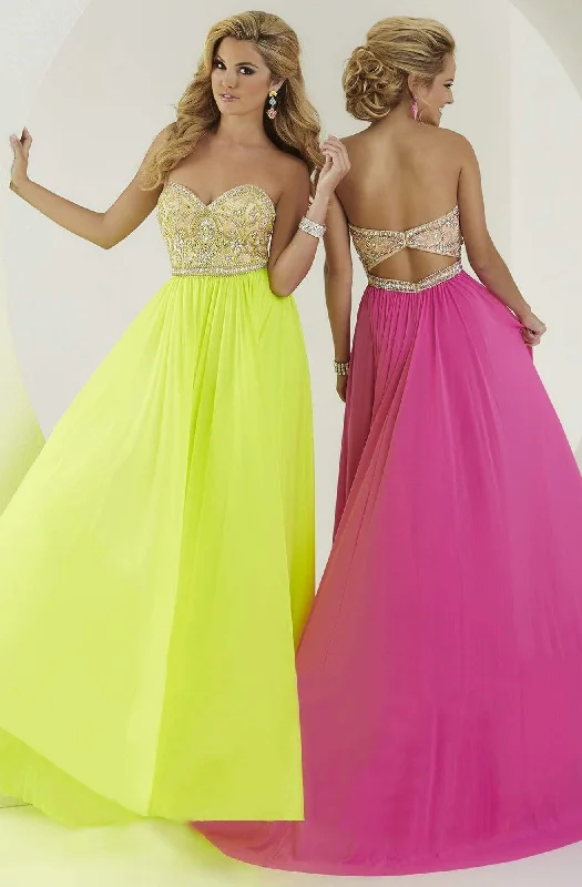 Formal Dress for Glamorous ThemesTiffany Designs - 16187SC Bright Colored Beaded Flowy Gown