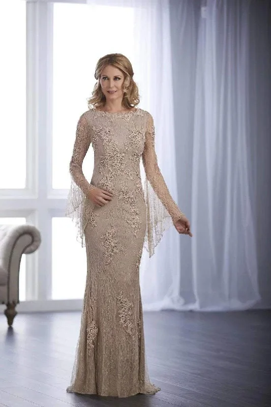 Formal Dress for Destination WeddingsChristina Wu Elegance - 17847SC Flutter Laced Sheath Gown