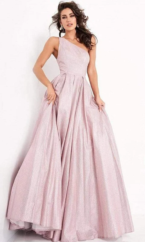 ELEGANT Formal Dress DesignsJovani - JVN02541 Glitter Asymmetrical A-Line Gown