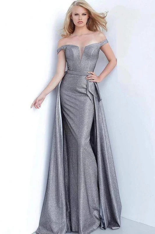 Formal Dress for Beauty ContestsJovani - JVN2560SC Glittered Allover Off Shoulder Gown