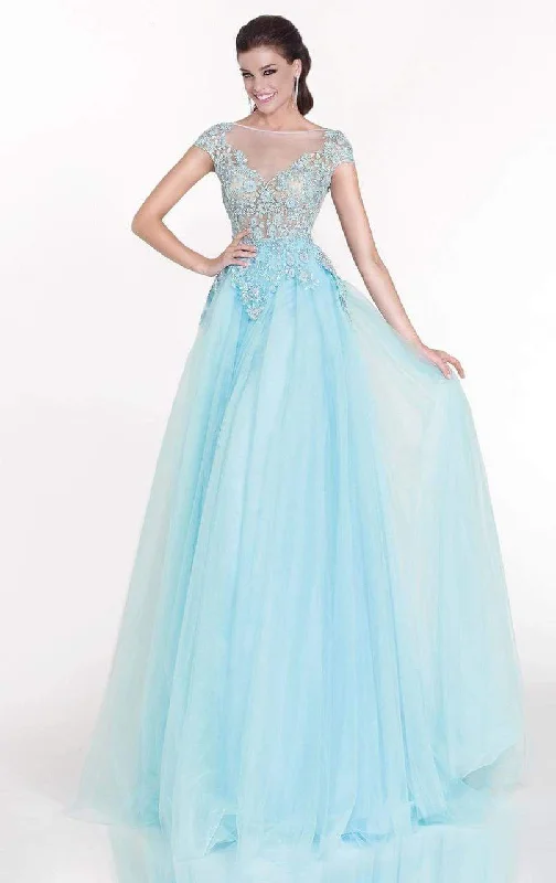 Formal Dress for Costume BallsTarik Ediz - 92616 Illusion Bateau A-Line Formal Gown