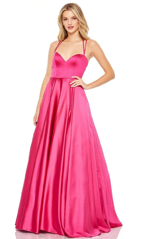 Formal Dress for Indoor WeddingsMac Duggal - 67559 Sleeveless Sweetheart Satin A-line Gown