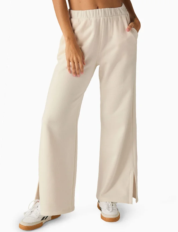 women's distressed pantsOpen Ended Mid Rise Wide Leg Pant - Fresh Snow