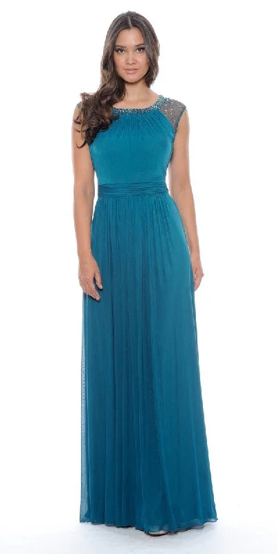 Formal Dress for PromsDecode 1.8 - 182423SC Cap Sleeve Beaded A-line Gown