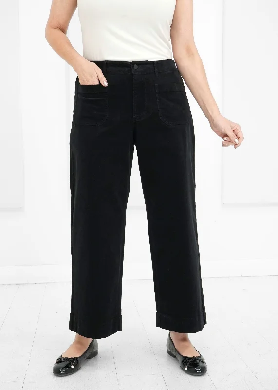 women's polyester pantsLiverpool - Crop Wide Leg Patch Pocket Pant -SALE