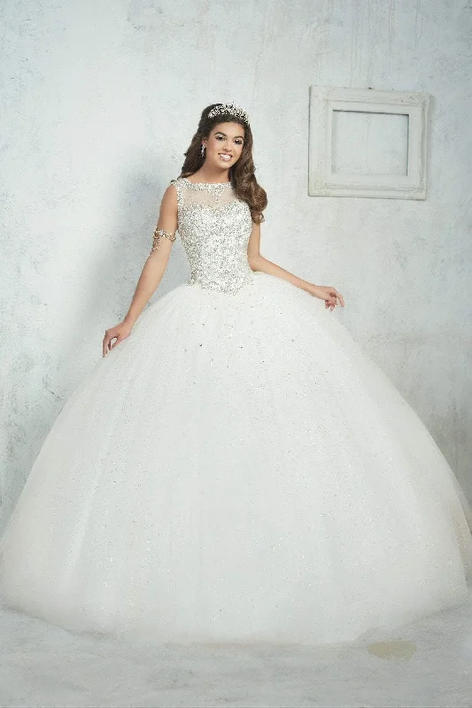 Affordable Formal Dress OptionsFiesta Gowns - 56319SC Bateau Lace Embellished Ballgown