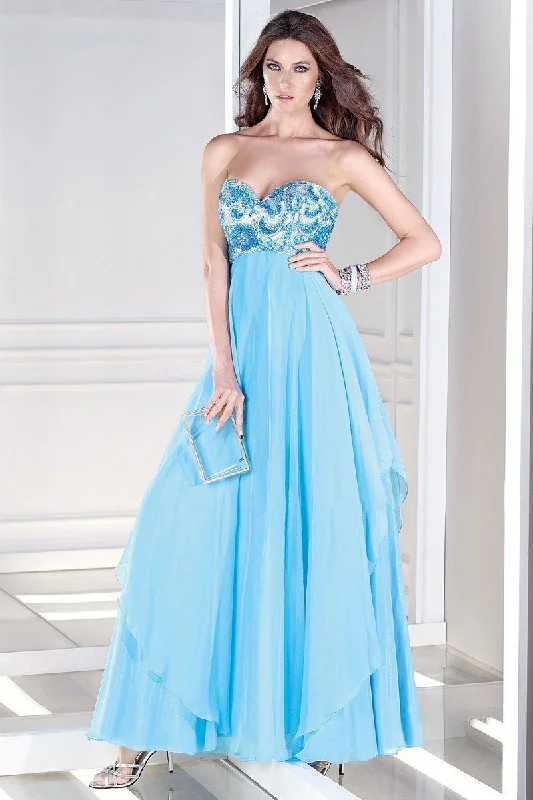 Formal Dress for Glamorous ThemesAlyce Paris B'Dazzle 35678 - Beaded Empire Waist Layered Chiffon Gown