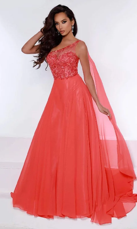 Formal Dress for Small WeddingsJohnathan Kayne - 2404 Asymmetrical Sleeveless Ballgown