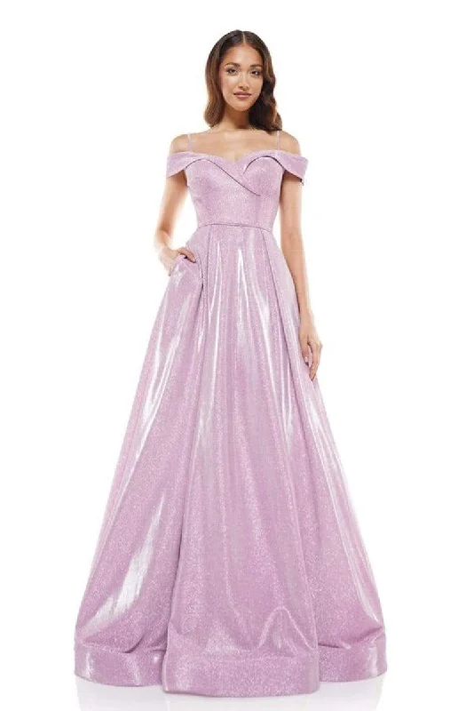 Formal Dress for Urban ThemesGlow Dress - G925 Folded Off-Shoulder Pleated Ballgown