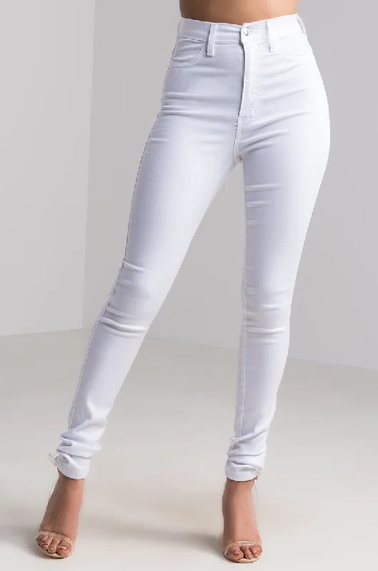 women's ankle-length pantsSEXY DENIM HIGH RISE DENIM WHITE