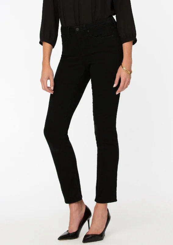 women's sophisticated pantsNYDJ - Sheri Slim Jeans - Black