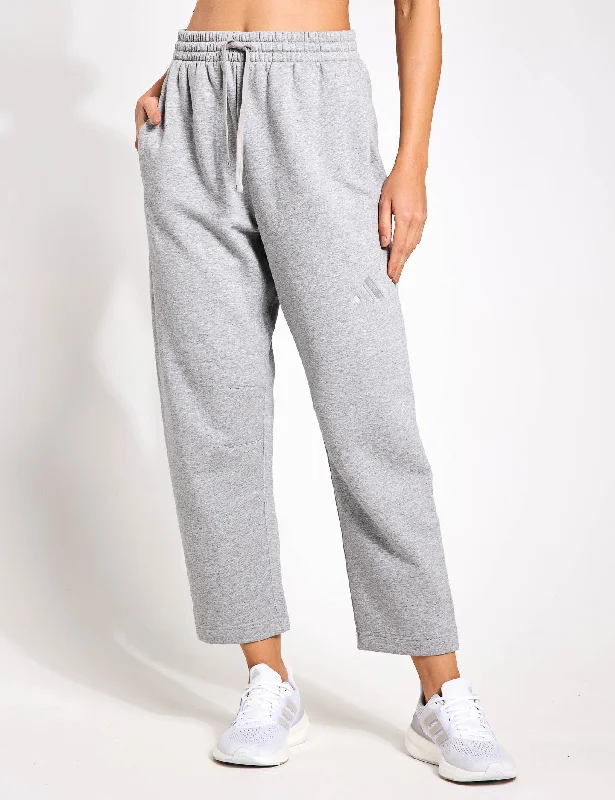 women's linen pantsALL SZN Fleece Barrel Leg Joggers - Medium Grey Heather