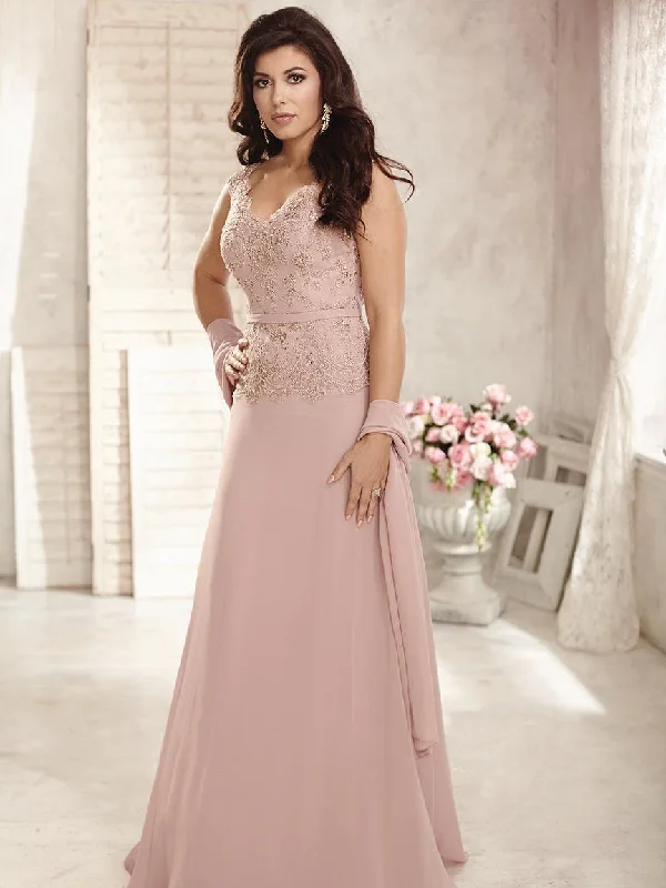 Formal Dress for Evening WeddingsChristina Wu Elegance - 17796SC Lace Cap Sleeves A-Line Gown