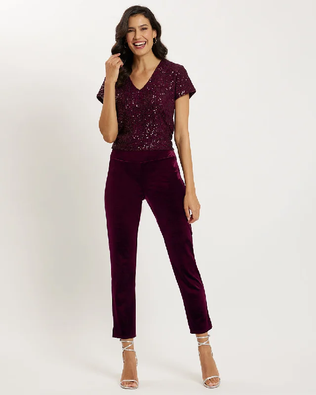 women's solid-color pantsLucia Pant - Stretch Velvet