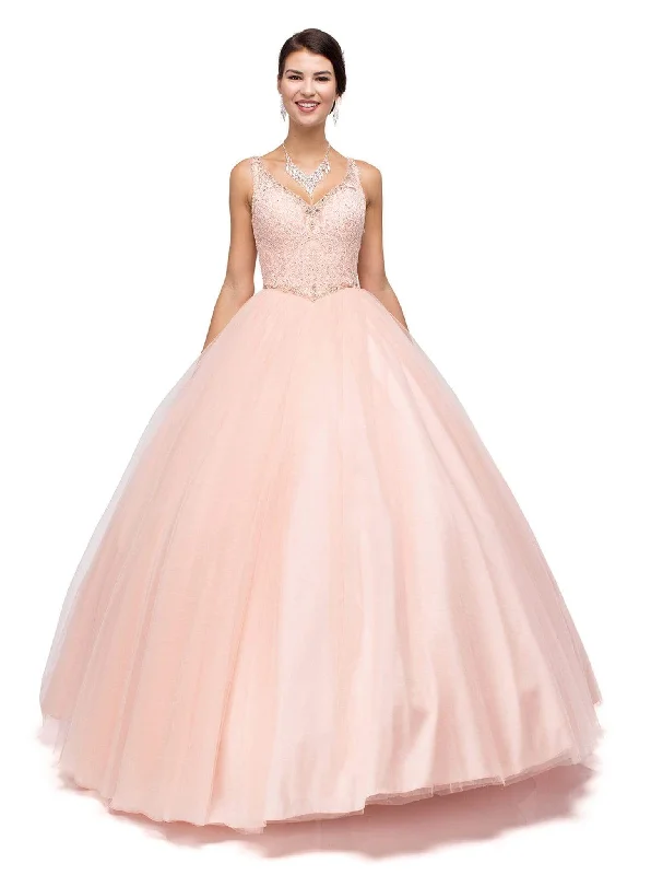 Formal Dress Trends 2023Dancing Queen - Sleeveless Beaded Bodice Ballgown 1161