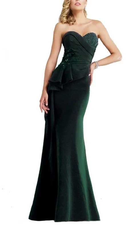 Formal Dress for Religious CeremoniesJanique - W1633SC Sweetheart Embellished Peplum Long Gown